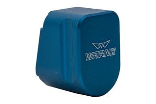 Warne Magazine Extension in Blue Fits S&W M&P 9/40 and adds +5/4 rounds